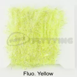 Funky 15mm 3D Fritz UV & Gold - Funky Fly Tying -Fly Tying Materials Sales Funky 15mm 3D Fritz UV Gold Fluo Yellow