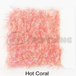 Funky 15mm 3D Fritz UV & Gold - Funky Fly Tying -Fly Tying Materials Sales Funky 15mm 3D Fritz UV Gold Hot Coral 1