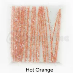 Funky 3D Micro Straggle UV & Gold Fritz - Funky Fly Tying -Fly Tying Materials Sales Funky 3D Micro Straggle Uv Gold Fritz Hot Orange 1