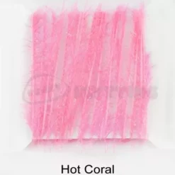Funky 5mm Crystal Hackle Fritz - Funky Fly Tying -Fly Tying Materials Sales Funky 5mm Crystal Hackle Fritz Hot Coral 1