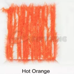 Funky 5mm Crystal Hackle Fritz - Funky Fly Tying -Fly Tying Materials Sales Funky 5mm Crystal Hackle Fritz Hot Orange
