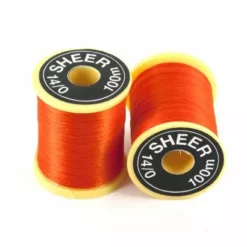 Gordon Griffiths Sheer 14/0 Ultrafine - Funky Fly Tying -Fly Tying Materials Sales Gordon Griffiths Sheer 14 0 Ultrafine Orange