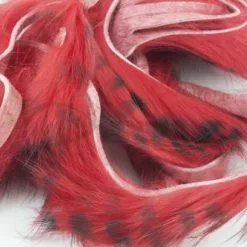 Hareline Barred Rabbit Strips - Funky Fly Tying 27 Hareline Barred Rabbit Strips - Funky Fly Tying -Fly Tying Materials Sales Hareline Barred Rabbit Strips Red 1