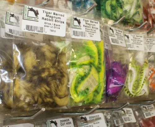 Hareline Tiger Barred Rabbit Zonker Strips - Funky Fly Tying 3 Hareline Tiger Barred Rabbit Zonker Strips - Funky Fly Tying