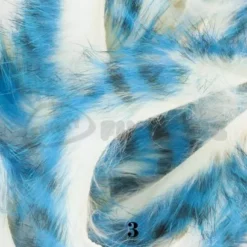 Hareline Magnum Cut Tiger Barred Zonkers - Funky Fly Tying -Fly Tying Materials Sales Hareline Magnum Cut Tiger Barred Zonkers Blue Black over White 2