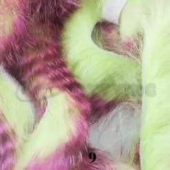 Hareline Magnum Cut Tiger Barred Zonkers - Funky Fly Tying -Fly Tying Materials Sales Hareline Magnum Cut Tiger Barred Zonkers Pink Brown over Chartreuse 2