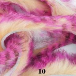 Hareline Magnum Cut Tiger Barred Zonkers - Funky Fly Tying -Fly Tying Materials Sales Hareline Magnum Cut Tiger Barred Zonkers Pink Brown over Peach 2