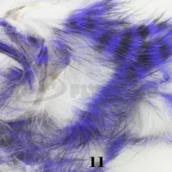 Hareline Tiger Barred Rabbit Zonker Strips - Funky Fly Tying 67 Hareline Tiger Barred Rabbit Zonker Strips - Funky Fly Tying -Fly Tying Materials Sales Hareline Magnum Cut Tiger Barred Zonkers Purple Black Over White 1