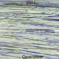 Hedron Inc Hedron Flashabou Mirage - Funky Fly Tying -Fly Tying Materials Sales Hedron Flashabou Mirage Colours Opal Silver 1