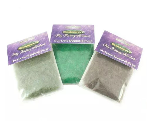 Hemingways Hemingway's Hare's Plus UV Dubbing Packets - Funky Fly Tying 3 Hemingways Hemingway's Hare's Plus UV Dubbing Packets - Funky Fly Tying
