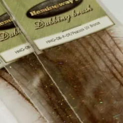 Hemingways Hemingway's Peacock Dubbing Brushes - Funky Fly Tying -Fly Tying Materials Sales Hemingways Peacock Dubbing Brushes UV Bronze