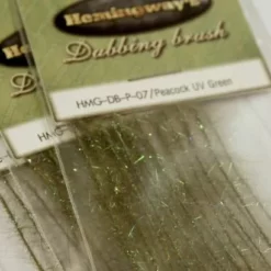 Hemingways Hemingway's Peacock Dubbing Brushes - Funky Fly Tying -Fly Tying Materials Sales Hemingways Peacock Dubbing Brushes UV Green