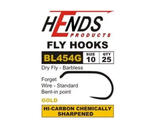 Hends BL 454G Dry Fly Barbless Gold - Funky Fly Tying 4 Hends BL 454G Dry Fly Barbless Gold - Funky Fly Tying - Image 2