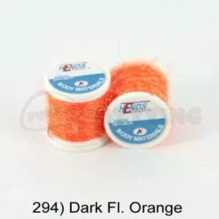 Hends Ice Dub Thread - Funky Fly Tying -Fly Tying Materials Sales Hends Ice Dub Thread Dark Fl Orange