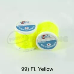 Hends Ice Dub Thread - Funky Fly Tying -Fly Tying Materials Sales Hends Ice Dub Thread Fl Yellow