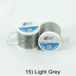 Hends Ice Dub Thread - Funky Fly Tying -Fly Tying Materials Sales Hends Ice Dub Thread Light Grey