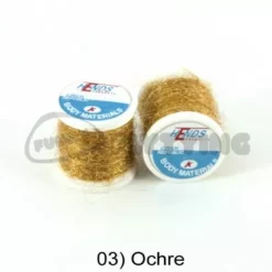 Hends Ice Dub Thread - Funky Fly Tying -Fly Tying Materials Sales Hends Ice Dub Thread Ochre