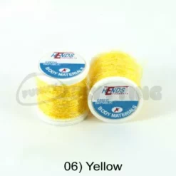 Hends Ice Dub Thread - Funky Fly Tying -Fly Tying Materials Sales Hends Ice Dub Thread Yellow