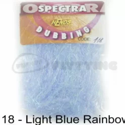 Hends Spectra Dubbing Packets - Funky Fly Tying -Fly Tying Materials Sales Hends Spectra Dubbing Packets Light Blue Rainbow 1