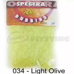 Hends Spectra Dubbing Packets - Funky Fly Tying -Fly Tying Materials Sales Hends Spectra Dubbing Packets Light Olive 1