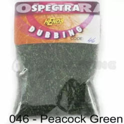 Hends Spectra Dubbing Packets - Funky Fly Tying -Fly Tying Materials Sales Hends Spectra Dubbing Packets Peacock Green