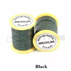 Funky Holographic Tinsel - Funky Fly Tying -Fly Tying Materials Sales Holographic Tinsel Black