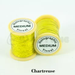 Funky Holographic Tinsel - Funky Fly Tying -Fly Tying Materials Sales Holographic Tinsel Chartreuse
