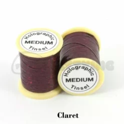 Funky Holographic Tinsel - Funky Fly Tying -Fly Tying Materials Sales Holographic Tinsel Claret