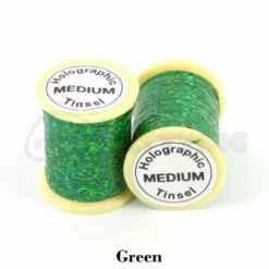 Funky Holographic Tinsel - Funky Fly Tying -Fly Tying Materials Sales Holographic Tinsel Green