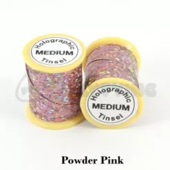 Funky Holographic Tinsel - Funky Fly Tying -Fly Tying Materials Sales Holographic Tinsel Powder Pink 1