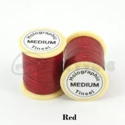 Funky Holographic Tinsel - Funky Fly Tying -Fly Tying Materials Sales Holographic Tinsel Red