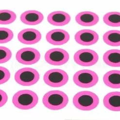 Funky Hot Pink Tape Eyes Pack 50 - Funky Fly Tying