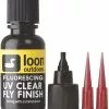 Loon UV Clear Fly Finish - Funky Fly Tying -Fly Tying Materials Sales LON UV CLR FLO uv clear fly finish fluorescing half oz