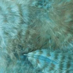 Nature's Spirit Grizzly Marabou - Funky Fly Tying -Fly Tying Materials Sales Natures Spirit Grizzly Marabou Fluo Blue 1