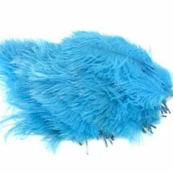 Nature's Spirit Ostrich Belly Spey Plumes - Funky Fly Tying -Fly Tying Materials Sales Natures Spirit Ostrich Belly Spey Plumes Bluo Blue 1
