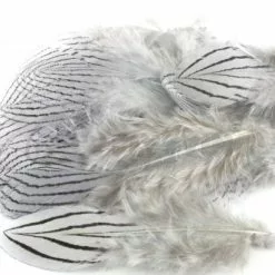 Nature's Spirit Silver Pheasant Body Feathers (Discontinued) - Funky Fly Tying 42 Nature's Spirit Silver Pheasant Body Feathers (Discontinued) - Funky Fly Tying -Fly Tying Materials Sales Natures Spirit Silver Pheasant Body Feathers Discontinued Ligth Grey
