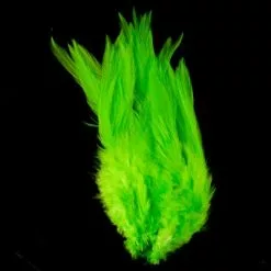 Nature's Spirit Strung Saddle Hackle - Funky Fly Tying 80 Nature's Spirit Strung Saddle Hackle - Funky Fly Tying -Fly Tying Materials Sales Natures Spirit Strung Saddle Hackle Fluo Chartereuse