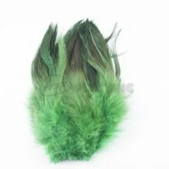 Nature's Spirit Strung Saddle Hackle - Funky Fly Tying 70 Nature's Spirit Strung Saddle Hackle - Funky Fly Tying -Fly Tying Materials Sales Natures Spirit Strung Saddle Hackle Green over Brown