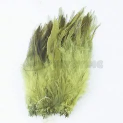 Nature's Spirit Strung Saddle Hackle - Funky Fly Tying 113 Nature's Spirit Strung Saddle Hackle - Funky Fly Tying -Fly Tying Materials Sales Natures Spirit Strung Saddle Hackle Pale Olive 1