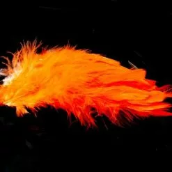 Nature's Spirit Strung Schlappen Long 5 1/2"-7" - Funky Fly Tying -Fly Tying Materials Sales Natures Spirit Strung Schlappen Long 5½ 7 Fluo Orange 1
