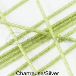 Tubeworx Outer Plastic Tubes 3mm Glitter Colour - Funky Fly Tying -Fly Tying Materials Sales Outer Plastic Tubes 3mm Glitter Colours Chartreuse Silver 2