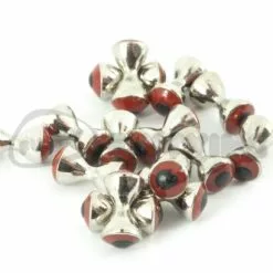 Funky Real Eyes Plus - Funky Fly Tying -Fly Tying Materials Sales Real Eyes Plus Silver Red