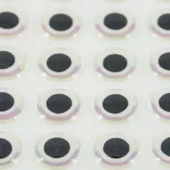 Funky Shimmer Eyes White - Funky Fly Tying