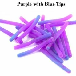 Funky Squirmy Tails - Funky Fly Tying -Fly Tying Materials Sales Squirmy Tails Purple with Blue TIps 1
