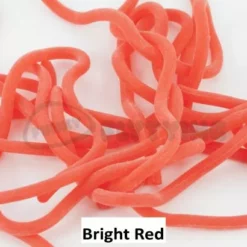 Funky Squirmy Worms - Funky Fly Tying -Fly Tying Materials Sales Squirmy Worms Bright Red 1