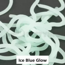 Funky Squirmy Worms - Funky Fly Tying -Fly Tying Materials Sales Squirmy Worms ice Blue Glow 1