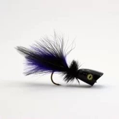 Fish Skull Flymen Surface Seducer Double Barrel Popper Bodies - Funky Fly Tying -Fly Tying Materials Sales Surface Seducer Double Barrel black side 1 1