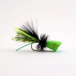 Fish Skull Flymen Surface Seducer Double Barrel Popper Bodies - Funky Fly Tying -Fly Tying Materials Sales Surface Seducer Double Barrel green side 1