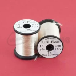 Uni Products UNI Floss - Funky Fly Tying 36 Uni Products UNI Floss - Funky Fly Tying -Fly Tying Materials Sales UNI Floss Rayon 15yrds Tan