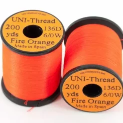 Uni Products Uni Thread 6/0 200 Yards - Funky Fly Tying -Fly Tying Materials Sales Uni Thread 6 0 200 yards Fire Orange 1